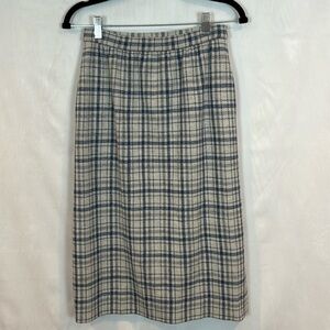 Bleyle Women's plaid 100% Wool 1960's Vintage‎ pencil skirt dark academia size 6